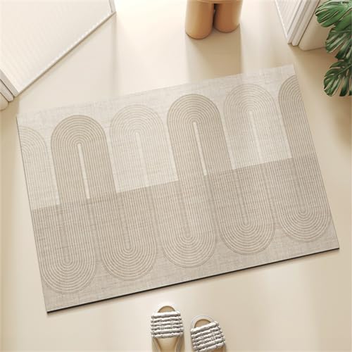 Badematte Rutschfest 80x120cm, Super Absorbierende Badezimmerteppich, Badteppich Schnelltrocknende Badvorleger Bath Mat Waschbar Duschvorleger Bodenmatte für Dusche, Badewannen, Home Badezimmer, Grey von Heeboode