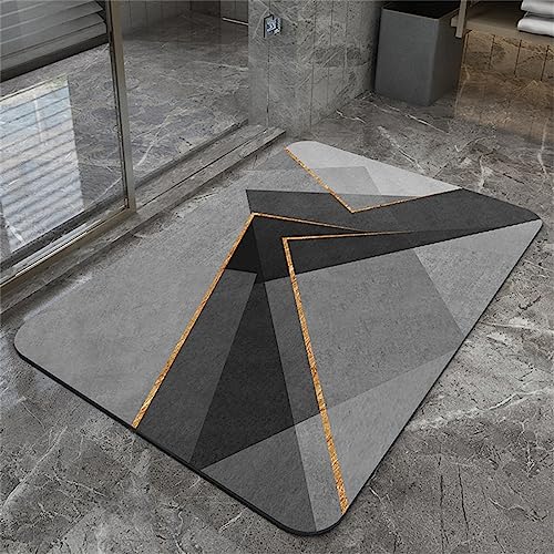 Badematte Rutschfester Badezimmerteppich Groß, Super Absorbierende Bodenmatte, Schnell Trocknend Badematten, Badteppich Rutschfest Badematte SaugfäHige Badvorleger Badezimmermatte Modern, 80x120cm Badematte Rutschfester Badezimmerteppich Groß, Super Absorbierende Bodenmatte, Schnell Trocknend Badematten, Badteppich Rutschfest Badematte SaugfäHige Badvorleger Badezimmermatte Modern, 80x120cm von Heeboode