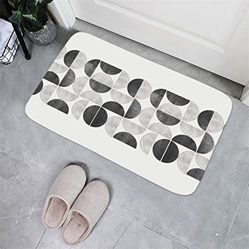 Badezimmerteppich, Badematte Rutschfest, 50x80cm Bad Teppich LäUfer, Duschmatte, Badteppich Badvorleger Rutschfest Waschbar, Antirutschmatte Dusche, Teppich Badezimmer, Bathroom Bath Mat, Weiß von Heeboode