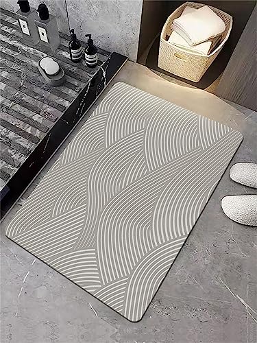 Badezimmerteppich, Badematte Rutschfest, 80x120cm Bad Teppich LäUfer, Duschmatte, Badteppich Badvorleger Rutschfest Waschbar, Antirutschmatte Dusche, Teppich Badezimmer, Bathroom Bath Mat, Muster von Heeboode