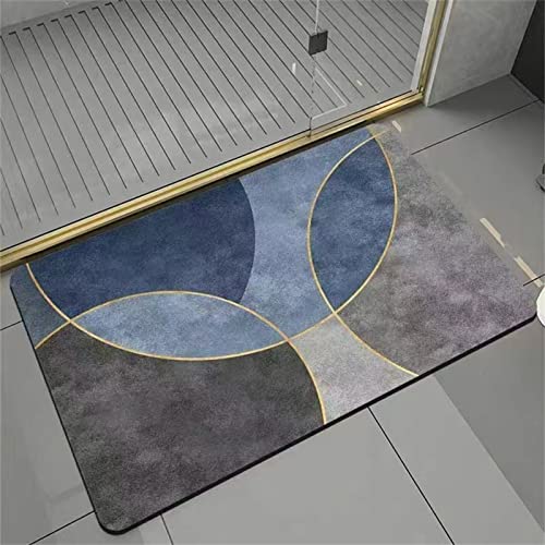 Badezimmerteppich, Badematte Rutschfest, 80x150cm Bad Teppich LäUfer, Duschmatte, Badteppich Badvorleger Rutschfest Waschbar, Antirutschmatte Dusche, Teppich Badezimmer, Bathroom Bath Mat, Rund von Heeboode