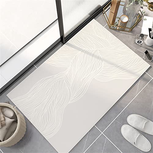 Badezimmerteppich, Badematte rutschfest, 80x120cm Bad Teppich LäUfer, Duschmatte, Badteppich Badvorleger rutschfest Waschbar, Antirutschmatte Dusche, Teppich Badezimmer, Bathroom Bath Mat, Hell Badezimmerteppich, Badematte rutschfest, 80x120cm Bad Teppich LäUfer, Duschmatte, Badteppich Badvorleger rutschfest Waschbar, Antirutschmatte Dusche, Teppich Badezimmer, Bathroom Bath Mat, Hell von Heeboode