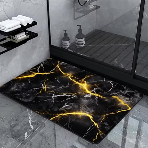 Badezimmerteppich Badteppich Groß 140x200cm Absorbierender Schnelltrocknend Badvorleger Badematten SaugfäHig Waschbar Badematte Modern Bath Bathroom Mat, Teppich Badezimmer Matte Bad Teppich Gross von Heeboode