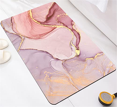 Heeboode Badematte Rutschfester Badezimmerteppich Absorbierender Badteppich 120x160cm Duschmatte Schnelltrocknende Badematte Home, Badvorleger rutschfest Waschbar, Bad Teppiche Badezimmermatte Rosa von Heeboode