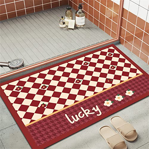 Heeboode Badematte Rutschfester Badezimmerteppich Absorbierender Badteppich 60x100cm Duschmatte Schnelltrocknende Badematte Home, Badvorleger rutschfest Waschbar, Bad Teppiche Badezimmermatte Rot Heeboode Badematte Rutschfester Badezimmerteppich Absorbierender Badteppich 60x100cm Duschmatte Schnelltrocknende Badematte Home, Badvorleger rutschfest Waschbar, Bad Teppiche Badezimmermatte Rot von Heeboode