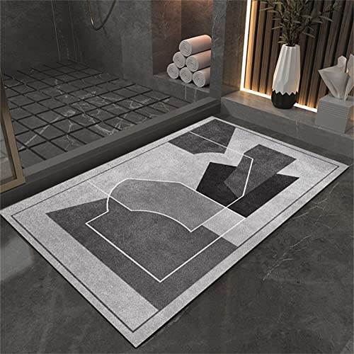 Heeboode Super Absorbent Floor Mat, Badematte Rutschfester Badezimmerteppich Badteppich, Duschvorleger, 40x60cm Schnell Trocknend Pflegeleichte Waschbar Teppich, Bathroom Bath Mat, Minimalistisch von Heeboode
