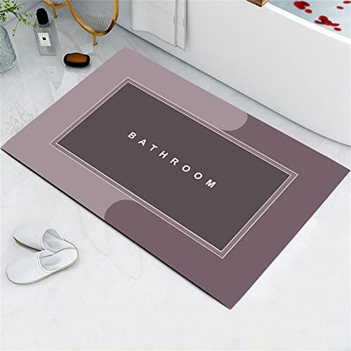 Heeboode Super Absorbierende Bodenmatte, Badvorleger rutschfest Waschbar, Superweiche Softmath Badematte, Badezimmer Bad Teppich, Duschvorleger Fußmatte Dusche Badeteppiche, Violett Grau-70x120cm von Heeboode