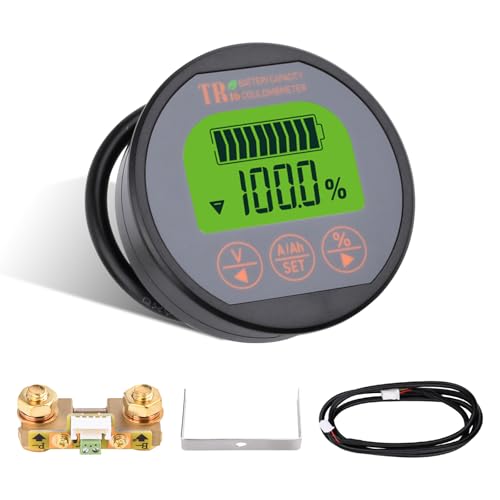 Batterie Monitor Tester 100A 80V Multifunktionale Wasserdichte Batteriewächter Coulomb Meter-Batteriekapazitätsmonitor Amperemeter Voltmeter with Cable von Heemol