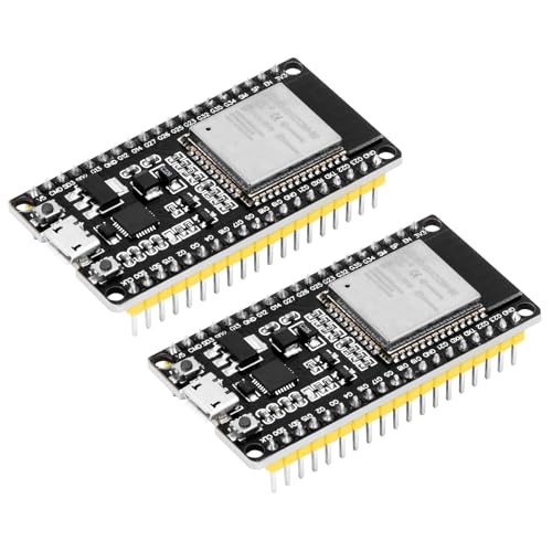 2 Pieces 38pin ESP32 NodeMCU WiFi Bluetooth Module ESP32 WROOM 32 Development Board mit CP2102 kompatibel mit Arduino Micro USB Anschluss von Heemol