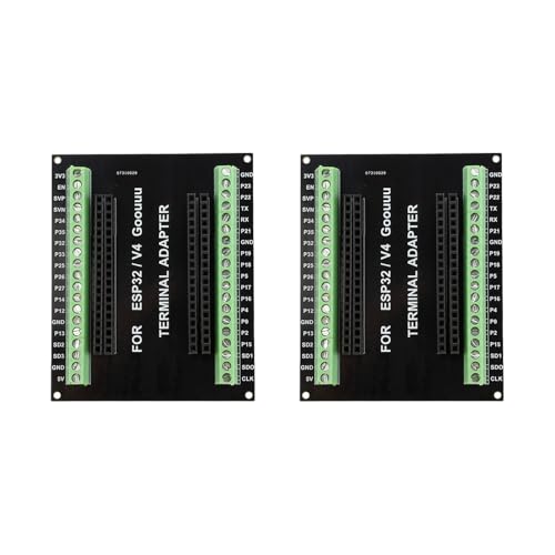 Heemol 2 Stück ESP32 GPIO Breakout Board für 38PIN 25,5 mm ESP32 Entwicklungsboard ESP32 Erweiterungsboard ESP32 Steckbrett von Heemol