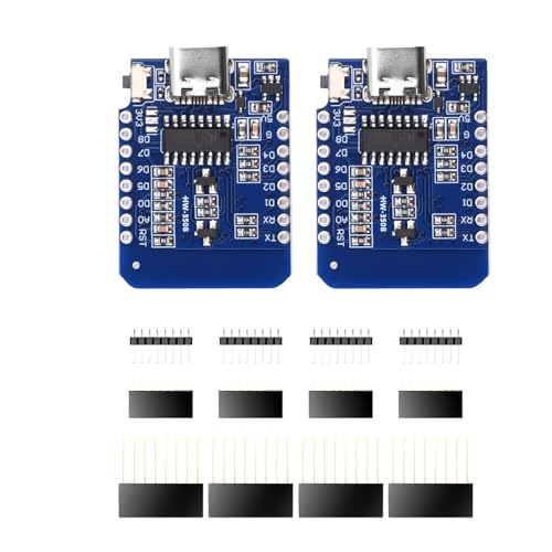 2 Stück ESP8266 Type C Entwicklungsboard ESP8266 Mini ESP8266 NodeMCU mit ESP8266-12F WLAN-Modul CH340G von Heemol