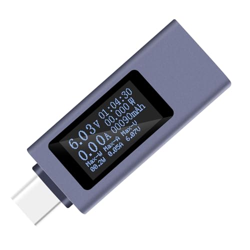 360W USB C Tester Heemol Meter Messgerät 4-30V 12A Phone Charging Tester USB Messgerät Strommessgerät Spannungsmesser Amperemeter mit Display, USB C Messgerät Voltmeter 360W USB C Tester Heemol Meter Messgerät 4-30V 12A Phone Charging Tester USB Messgerät Strommessgerät Spannungsmesser Amperemeter mit Display, USB C Messgerät Voltmeter von Heemol