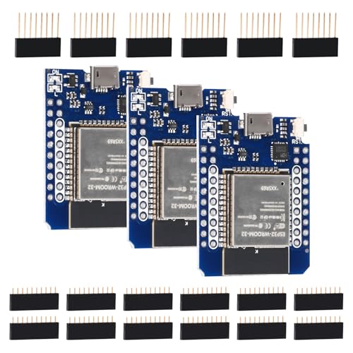 3 Stück ESP32 Mini ESP32 NodeMCU WiFi Bluthooth Modul Entwicklungsboard kompatibel mit Arduino Micro USB von Heemol