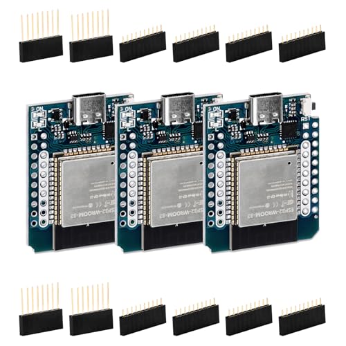 Heemol 3 Stück ESP32 Mini USB C ESP32 Wroom NodeMCU WiFi Bluthooth Modul Entwicklungsboard kompatibel mit Arduino Heemol 3 Stück ESP32 Mini USB C ESP32 Wroom NodeMCU WiFi Bluthooth Modul Entwicklungsboard kompatibel mit Arduino von Heemol