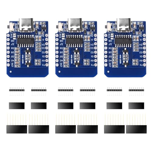 3 Stück for ESP8266 USB C Entwicklungsboard for ESP8266 Mini ESP8266 NodeMCU mit ESP8266-12F WLAN-Modul CH340G von Heemol