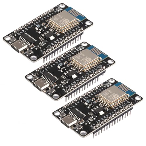 Heemol 3 Stück ESP8266 12E NodeMCU ESP8266 USB C WLAN-Entwicklungsboard Serielles Funkmodul V3 CH340 Modul. von Heemol