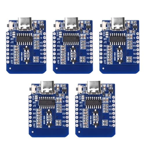 5 Stück ESP8266 USB C Entwicklungsboard ESP8266 Mini ESP8266 NodeMCU mit ESP8266-12F WLAN-Modul CH340G von Heemol