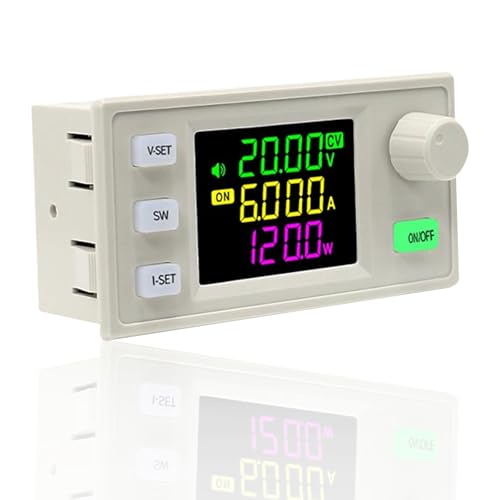 DC Einstellbarer Boost Buck Converter Spannungsregler,SK120X DC6-36V 120W 6A Numerische Steuerung Hebespannung Wandler Konstante Spannung Konstanter Strom Solarlademodul mit Schlüsselindikator von Heemol