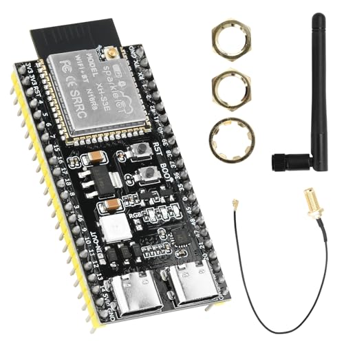Heemol ESP32 S3 N16R8 DevKitC-1 Module, für ESP32 S3 Entwicklung Boards mit WiFi, Bluetooth 5.0 für Arduino,USB C Anschließbare Antenne mit Einem 2.4G Antenna+IPEX Antenna von Heemol