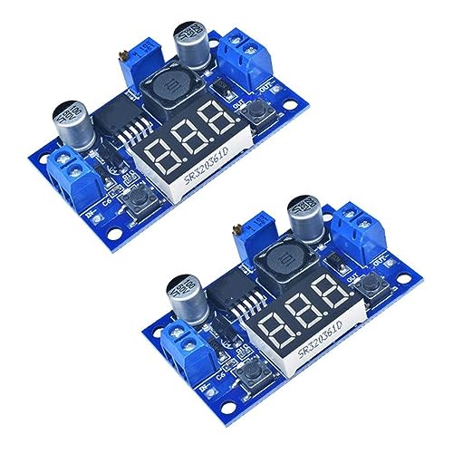 Heemol 2 Stück DC-DC Step Down Converter Module Einstellbare Buck Converter Module mit LED-Anzeige 4-40V to 1.25-37V. von Heemol