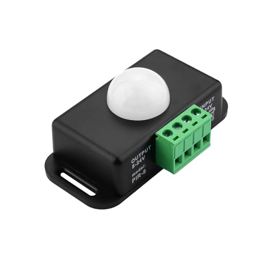 Heemol Mini Bewegungsm DC 12V 6A Infrarot Sensor Schalter Automatik mit Bewegungsmelder Schwarz. von Heemol
