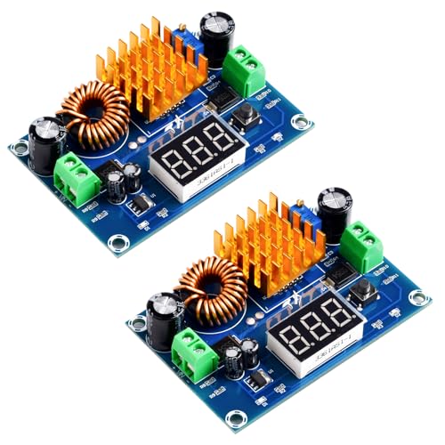 Heemol DC-DC Boost Converter Modul 3-35V auf 5-45V XH-M411 Einstellbares Step Up Voltmeter mit Digitalanzeige 2 Stück. von Heemol