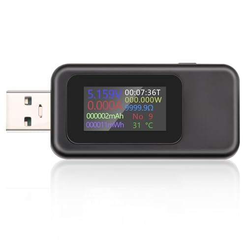 USB A Tester Meter Telefon-Ladetester Messgerät Voltmeter USB Multimeter Strommesser Spannung und Strom Tester 4-30V 0-6.5A PD QC USB Power Meter von Heemol