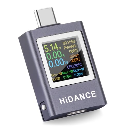Heemol USB Tester Messgerät 4.5~50V 12A USB C Voltmeter Strommessgerät Typ C Tester PD QC USB Multimeter USB Power Meter Strommesser Spannung Heemol USB Tester Messgerät 4.5~50V 12A USB C Voltmeter Strommessgerät Typ C Tester PD QC USB Multimeter USB Power Meter Strommesser Spannung von Heemol