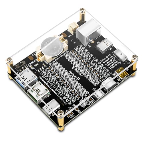 USB Kabeltester, Datenkabeltester Prüfplatine für USB C/A Micro USB Kabel schnell, schnelles Organisieren unordentlicher Kabel durch Prüfen von LEDs von Heemol