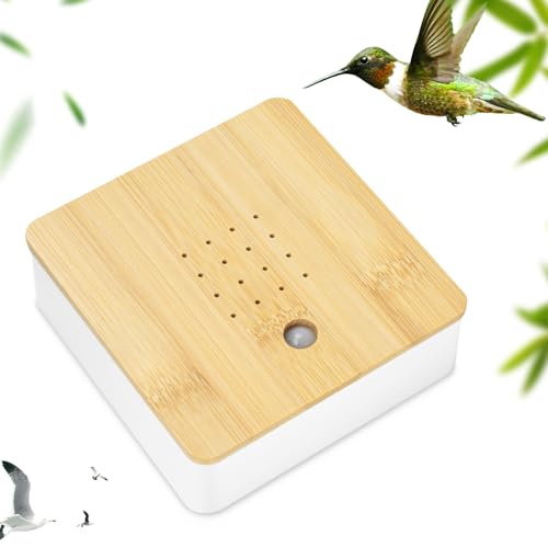 Vogelzwitscher Box mit Vogelgesang Naturgeräuschebox Bewegungsm mit Wandhalterung Bewegungssensor Vogelgeräusche für Toilette Quadratisch. von Heemol