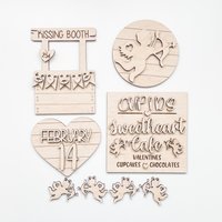 Amor Valentinstag Tiered Tablett Unfertiges Diy Holz Kit, Rohlinge Zum Dekorieren Für Regal Oder Dekor von HeepDesignCo