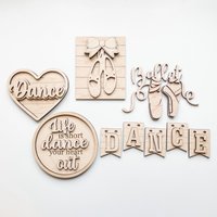 Balletttanz Tiered Tablett Unfertiges Diy Holz Kit, Rohlinge Zum Dekorieren Für Tänzer Wohnkultur, Dance Your Heart Out, Ballett Geschenk von HeepDesignCo