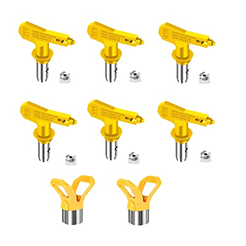 Hefddehy Airless-FarbdüSen-Set, Umkehrbare SprüHspitzen Airless-FarbspritzdüSenspitzen Airless-SpritzgeräTe-SprüHteile Hefddehy Airless-FarbdüSen-Set, Umkehrbare SprüHspitzen Airless-FarbspritzdüSenspitzen Airless-SpritzgeräTe-SprüHteile von Hefddehy