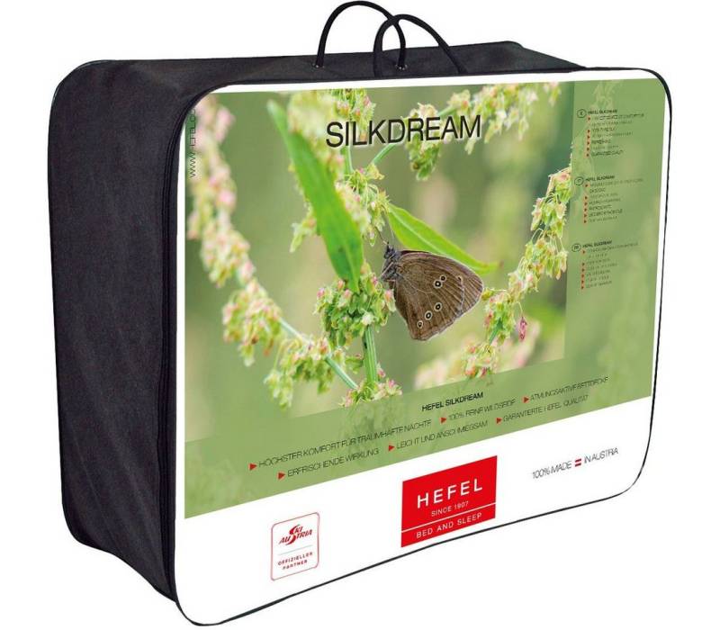 Hefel Naturfaserbettdecke Silk Dream, Bezug: 100% Baumwolle von Hefel