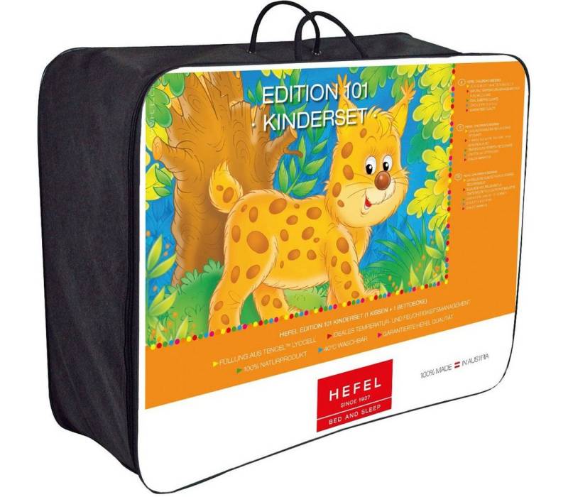 Hefel Kinderbettdecke + Kopfkissen Edition 101 Kinderset, Bezug: 100% Baumwolle von Hefel