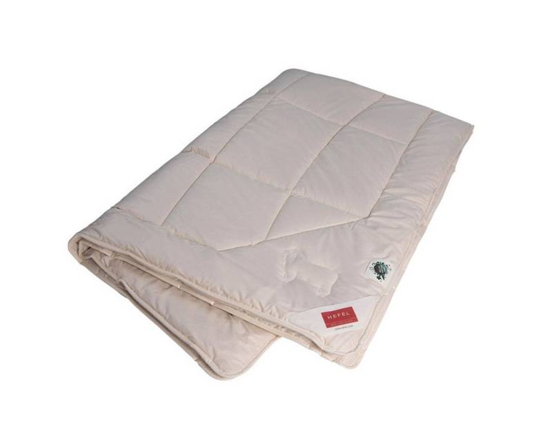 Hefel Naturhaarbettdecke Bio Wool, Füllung: 100% Wolle (Schurwolle kbT), Bezug: Baumwolle (Bio), Winterbettdecke von Hefel