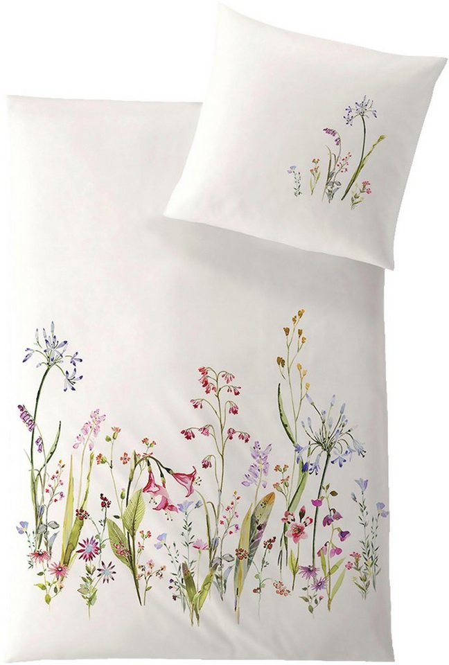 Hefel Wendebettwäsche Trend in Gr. 135x200 oder 155x220 cm, Lyocell, Bettwäsche aus TENCEL™, geblümte Bettwäsche mit Reißverschluss von Hefel