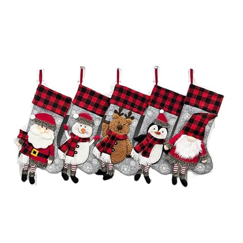 Personalisiert Weihnachtsstrumpf mit Namen Große Nnikolausstiefel mit 3D Christmas Decorations zum Aufhängen & Befüllen Xmas Socken für Familien Geschenk,Kariert Schal Schneeflocke Weihnachtsstrumpf,5 Personalisiert Weihnachtsstrumpf mit Namen Große Nnikolausstiefel mit 3D Christmas Decorations zum Aufhängen & Befüllen Xmas Socken für Familien Geschenk,Kariert Schal Schneeflocke Weihnachtsstrumpf,5 von Heflashor