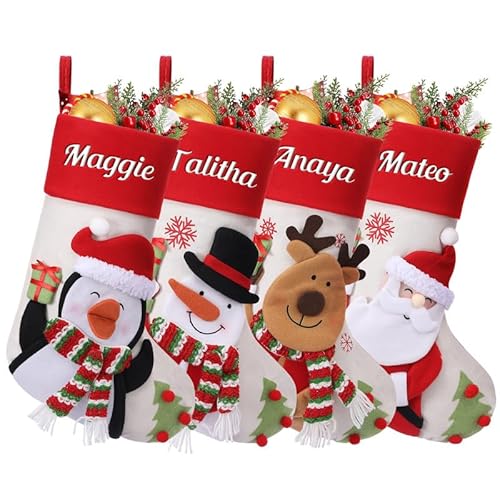 Personalisiert Weihnachtsstrumpf mit Namen Große Nnikolausstiefel mit 3D Christmas Decorations zum Aufhängen & Befüllen Xmas Socken für Familien Geschenk,Roter Top Weihnachtsbaum Weihnachtsstrumpf,5 Personalisiert Weihnachtsstrumpf mit Namen Große Nnikolausstiefel mit 3D Christmas Decorations zum Aufhängen & Befüllen Xmas Socken für Familien Geschenk,Roter Top Weihnachtsbaum Weihnachtsstrumpf,5 von Heflashor