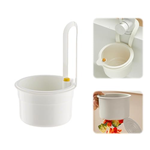 sieb für spülbecken,Multifunktionaler abflusssieb küchenspüle, Wasserhahn Hängende waschbecken sieb, für Filter Kitchen Waste and Wash Vegetables Fruits (weiß) von Hegawleo