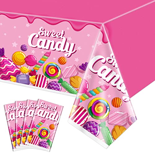 Hegbolke Tischdecken mit Candy-Land-Motiv, 220 x 130 cm, Lollipop, Candyland, Kunststoff-Tischdecken, Geburtstagstischdecke, Tischdecken, süße Geburtstagsparty-Dekorationen – Süßigkeiten – 4 Stück Hegbolke Tischdecken mit Candy-Land-Motiv, 220 x 130 cm, Lollipop, Candyland, Kunststoff-Tischdecken, Geburtstagstischdecke, Tischdecken, süße Geburtstagsparty-Dekorationen – Süßigkeiten – 4 Stück von Hegbolke