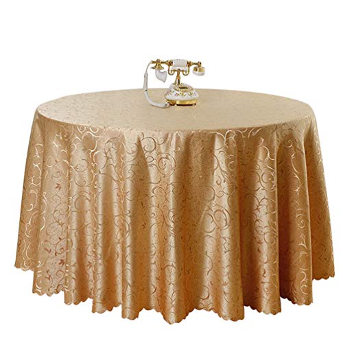 Heheja Hotel Tischtücher Damast Stil Ornamente Hochzeit Jacquard Tischdecke Beige Rund:200cm von Heheja