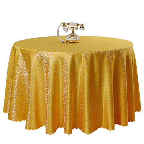 Heheja Hotel Tischtücher Damast Stil Ornamente Hochzeit Jacquard Tischdecke Gold Rund:160cm von Heheja
