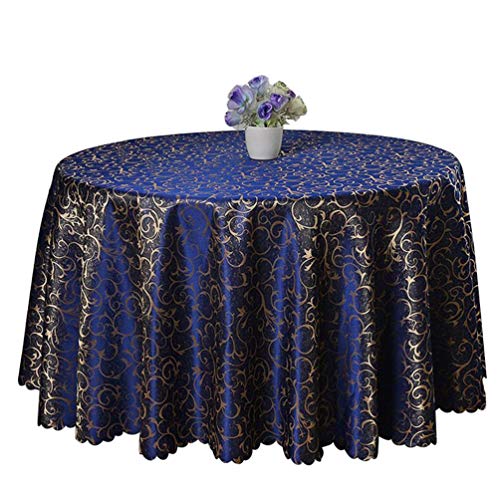 Heheja Hotel Tischtücher Damast Stil Ornamente Hochzeit Jacquard Tischdecke Navy Rund:160cm von Heheja