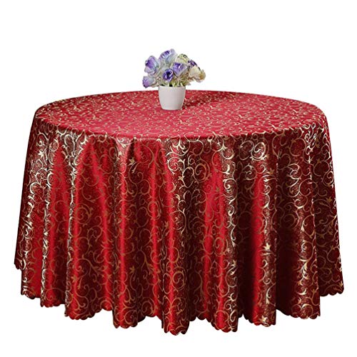 Heheja Hotel Tischtücher Damast Stil Ornamente Hochzeit Jacquard Tischdecke Rot Rund:160cm von Heheja
