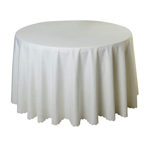 Heheja Pure Farbe Hotel Tischtücher Ornamente Rund Hochzeit Tischdecke Beige1 Rund:300cm von Heheja