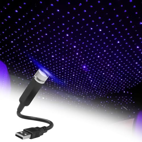 1PC Blau USB Sternenprojektor Einstellbare Romantische Sternenhimmel Projektor Tragbare Atmosphäre Dekorative Auto Dachlicht für Verschiedene Anlässe Werkzeuge und Heimwerker Wandleuchte von Hehglng