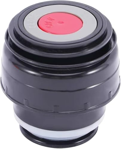 Thermosflasche Deckel Thermosabdeckung 4,5 cm Outdoor Reisebecher Vakuumflasche Deckel Tragbar Universal Reisebecher Zubehör (4,5 cm Schwarz Rot) von Hehglng
