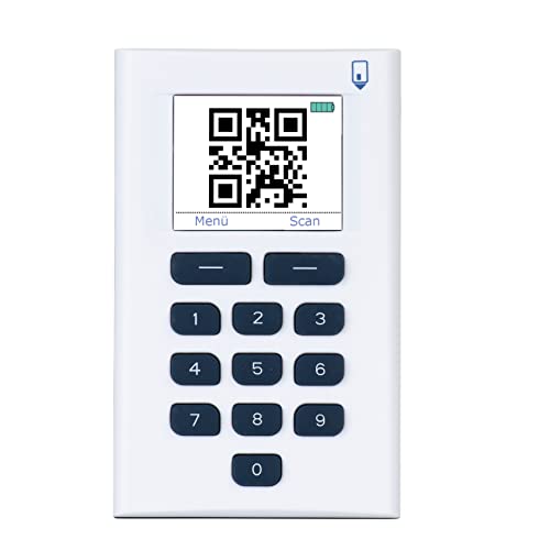 HeiTrade Digipass 882 QR Chip-TAN-Generator, Foto, für Online-Banking | Nur für Sparkasse, BW-Bank, und DKB (DKB nur mit der kostenpflichtigen Girocard), Weiß/Blau von HeiTrade
