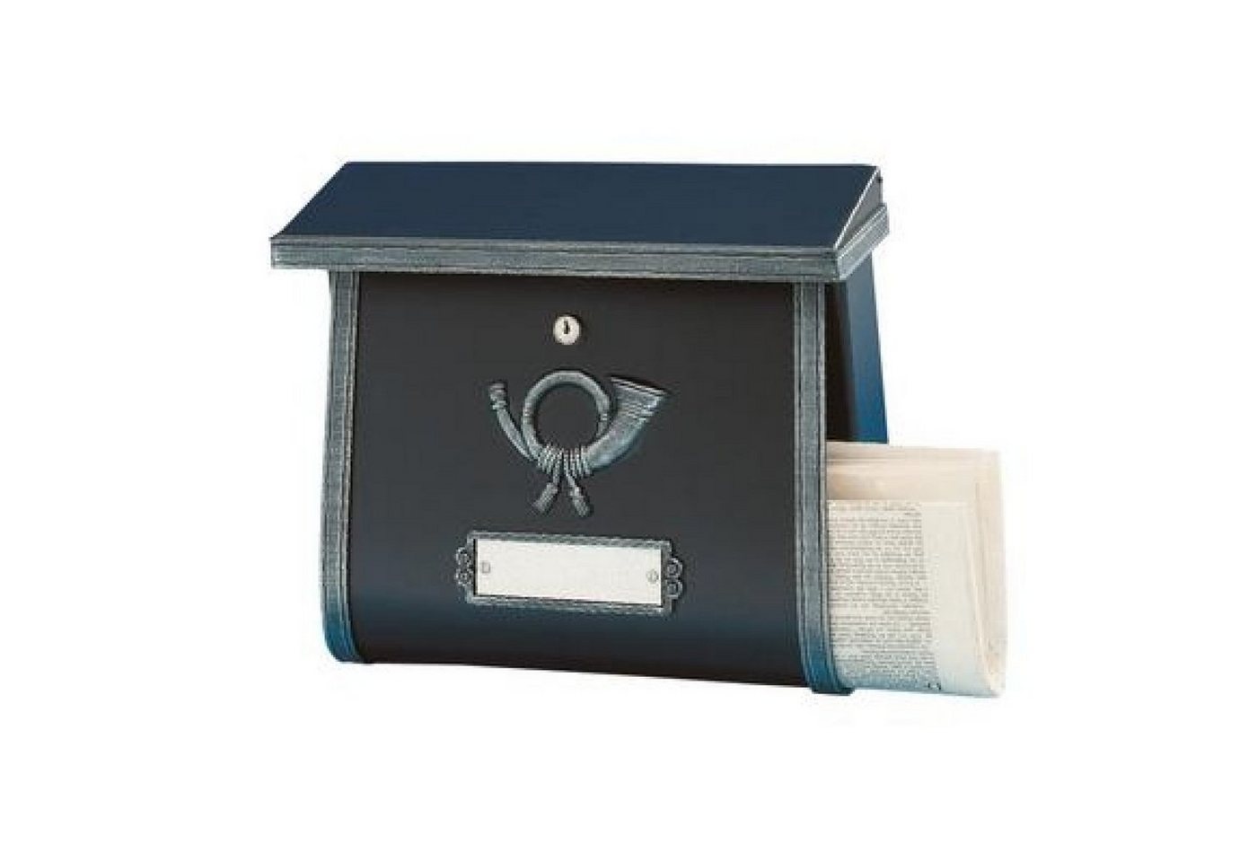 Heibi Metall Briefkasten Heibi Briefkasten MULTI mit Zeitungsfach Antik-Stil Stahl von Heibi Metall